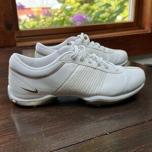 Nike Power Channel Golf Shoes Tac Spikes Leather Womens Size 7.5